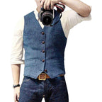 Gilet elegante da uomo in misto lana