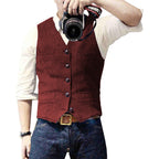 Gilet elegante da uomo in misto lana