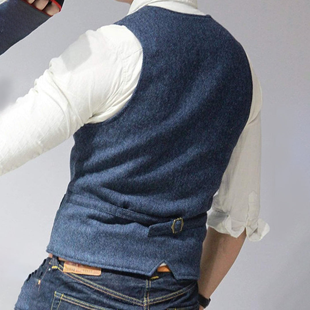 Gilet elegante da uomo in misto lana