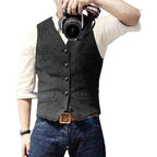 Gilet elegante da uomo in misto lana