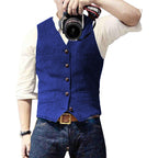 Gilet elegante da uomo in misto lana