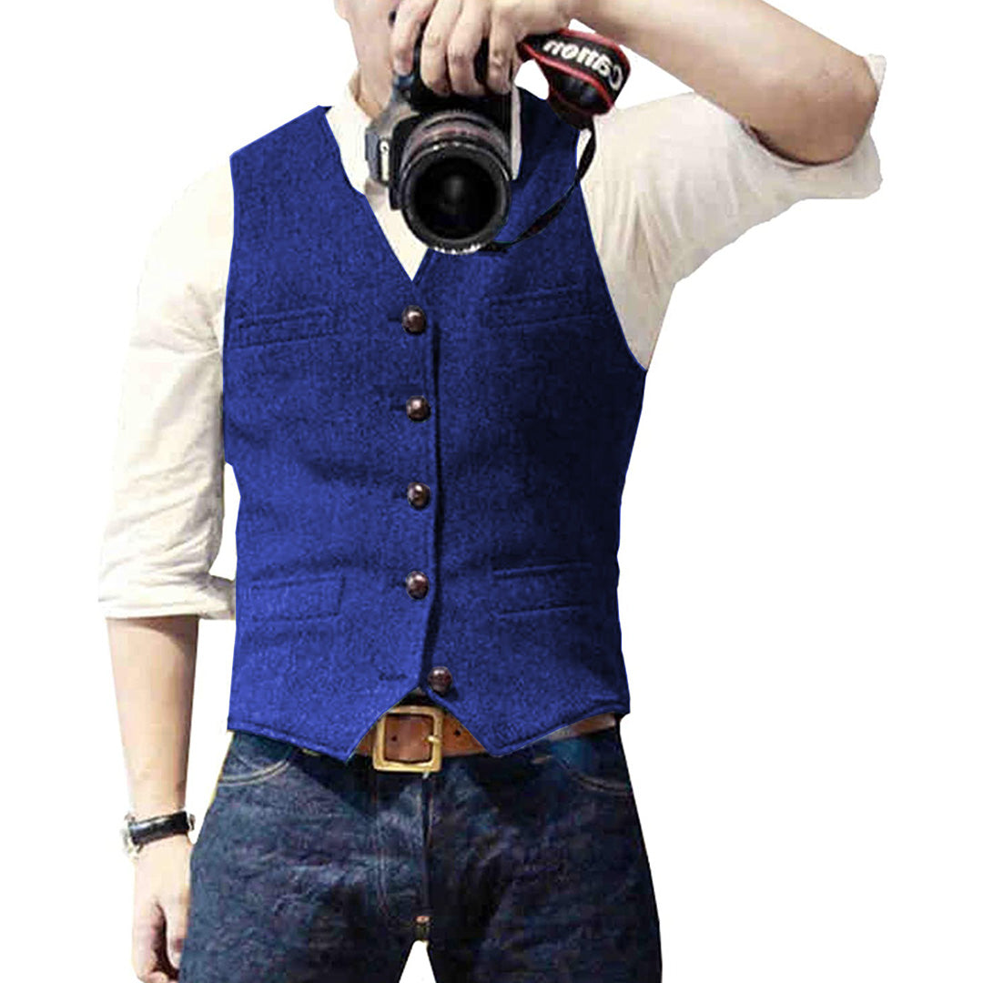 Gilet elegante da uomo in misto lana