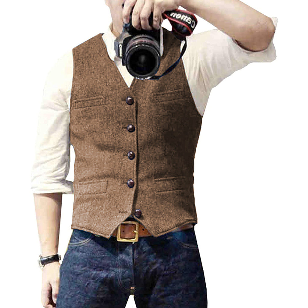 Gilet elegante da uomo in misto lana