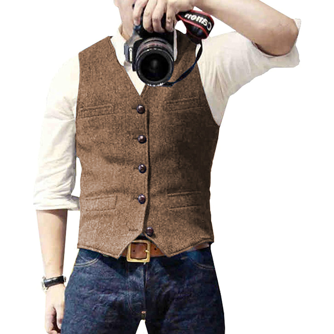 Gilet elegante da uomo in misto lana