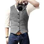 Gilet elegante da uomo in misto lana