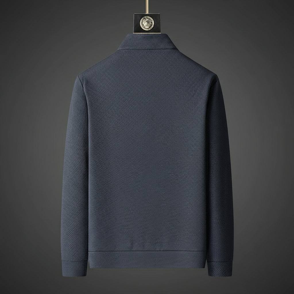Giacca con zip da uomo e pantaloni da jogging affusolati per un abbigliamento elegante quotidiano