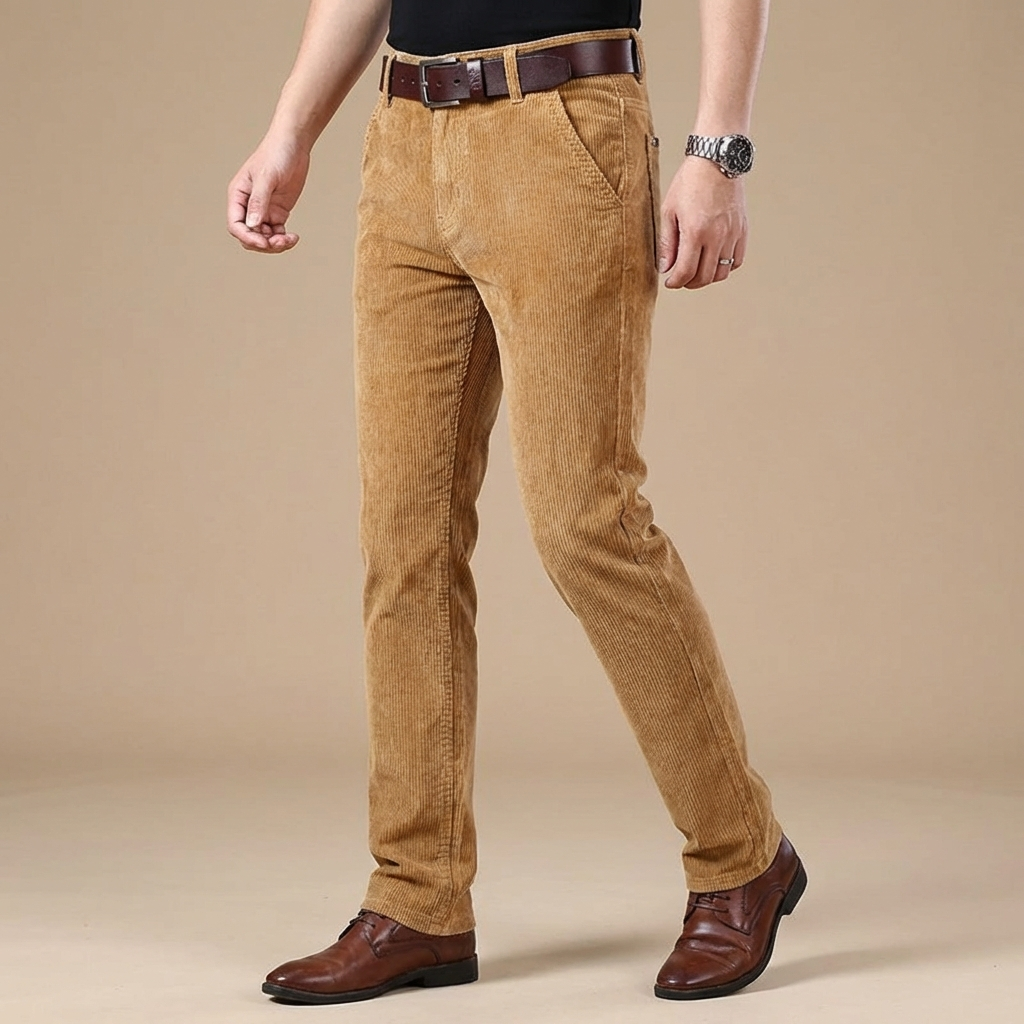 Pantaloni in velluto a coste da uomo: vestibilità comoda e su misura