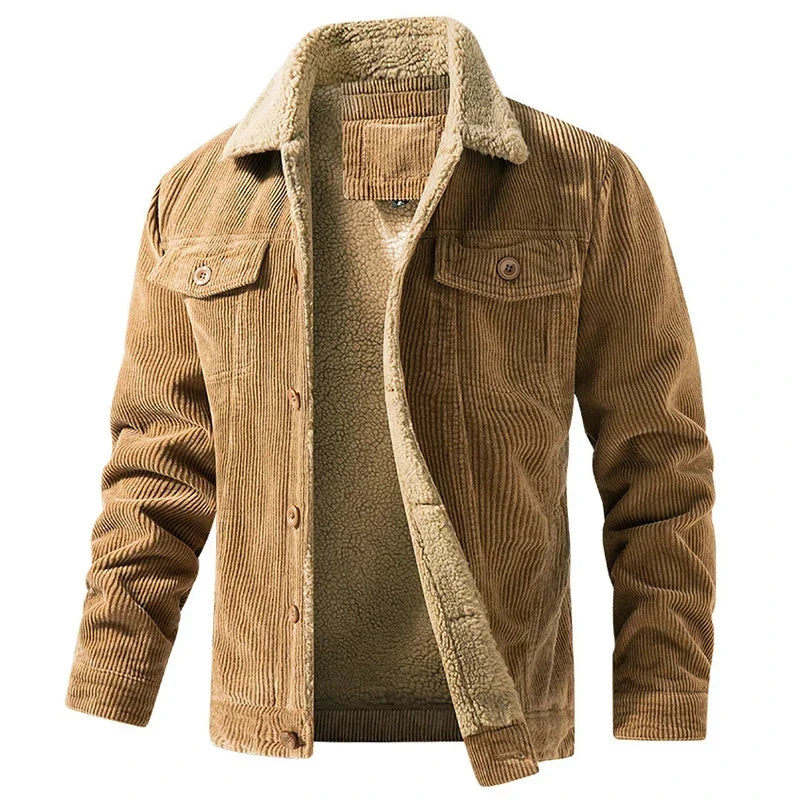 Giacca in pile ultracalda da uomo: colletto elegante e comfort