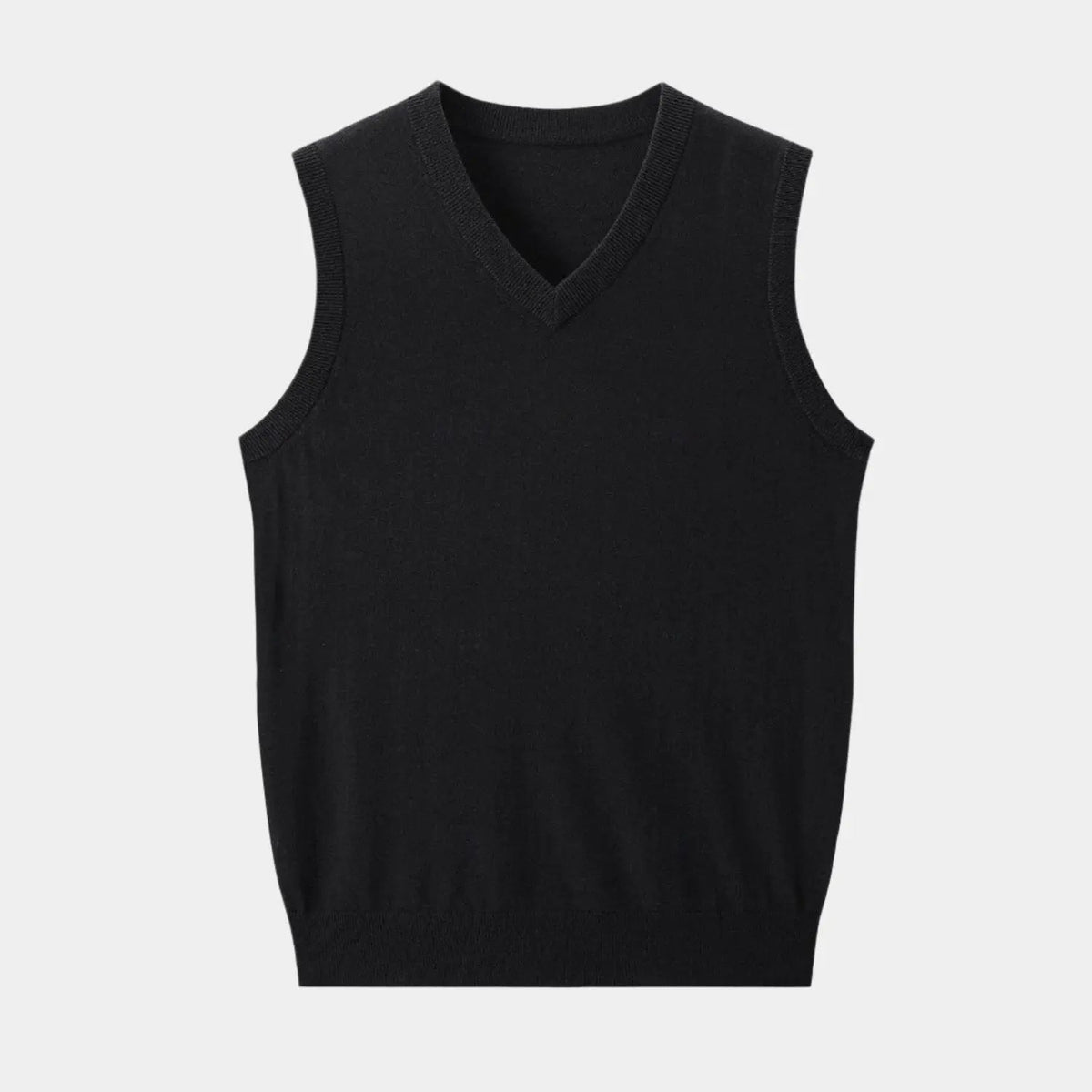 Gilet in maglia con scollo a V da uomo | Ideale per strati eleganti