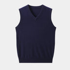 Gilet in maglia con scollo a V da uomo | Ideale per strati eleganti