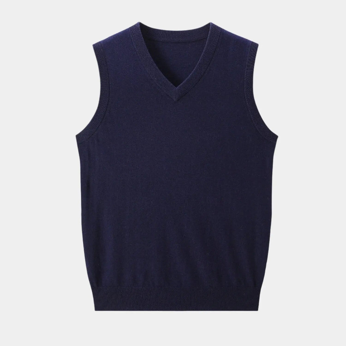Gilet in maglia con scollo a V da uomo | Ideale per strati eleganti