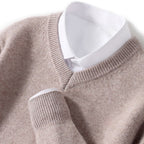 Maglione da uomo con scollo a V in lana merino