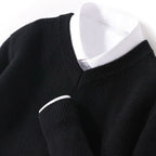 Maglione da uomo con scollo a V in lana merino