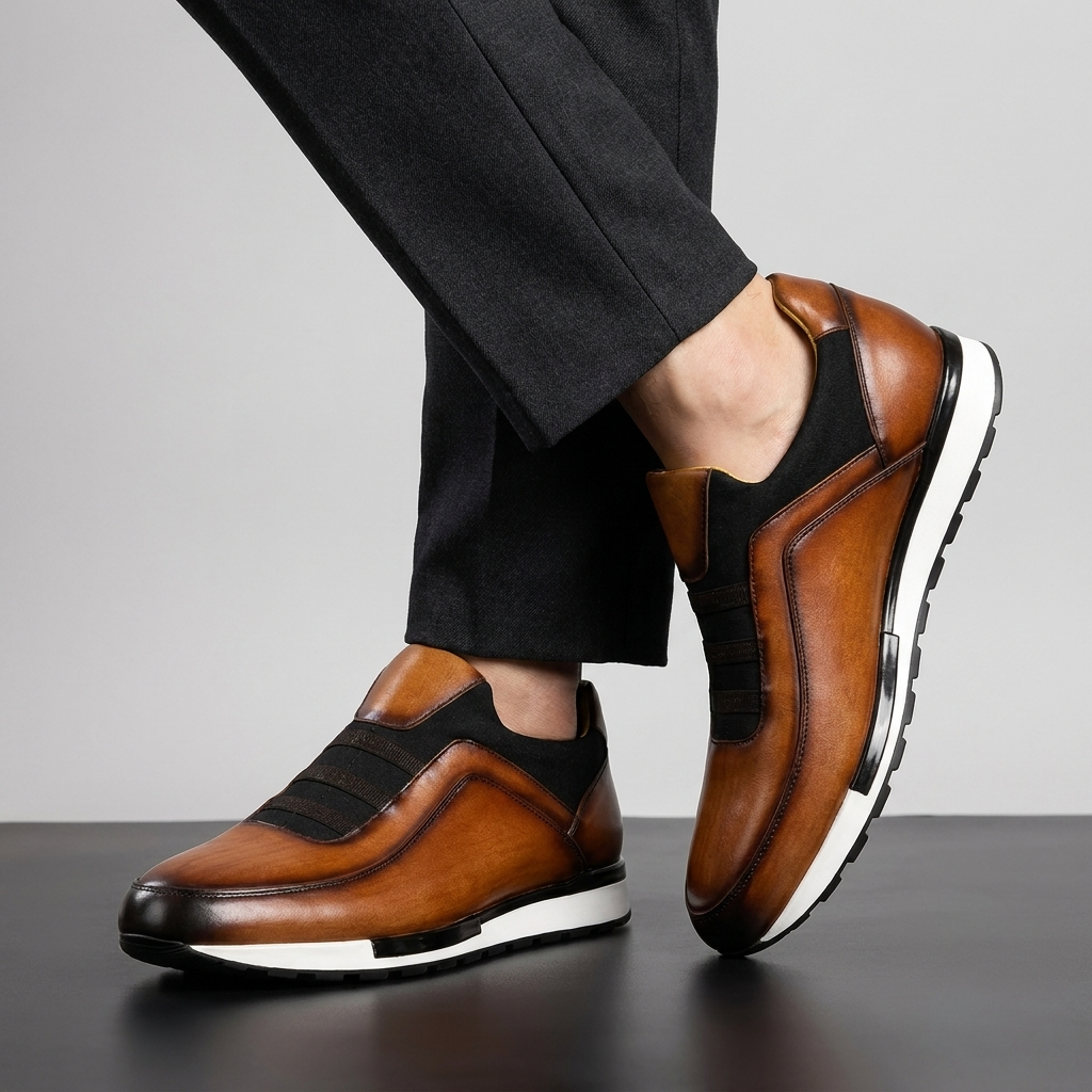 Scarpe eleganti brogue in pelle velour da uomo