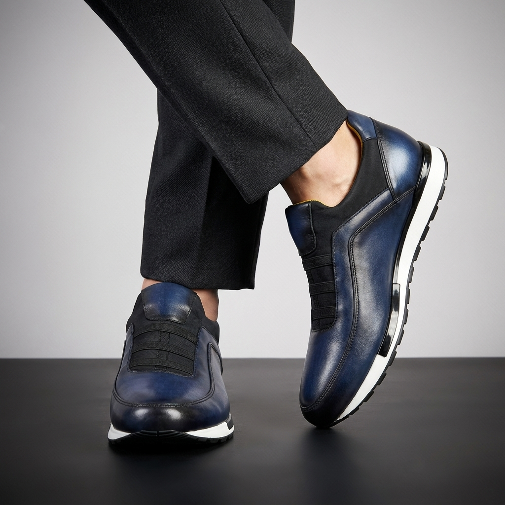 Scarpe eleganti brogue in pelle velour da uomo