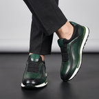 Scarpe eleganti brogue in pelle velour da uomo