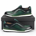 Scarpe eleganti brogue in pelle velour da uomo