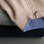 Giacca cardigan con zip intera versatile da uomo
