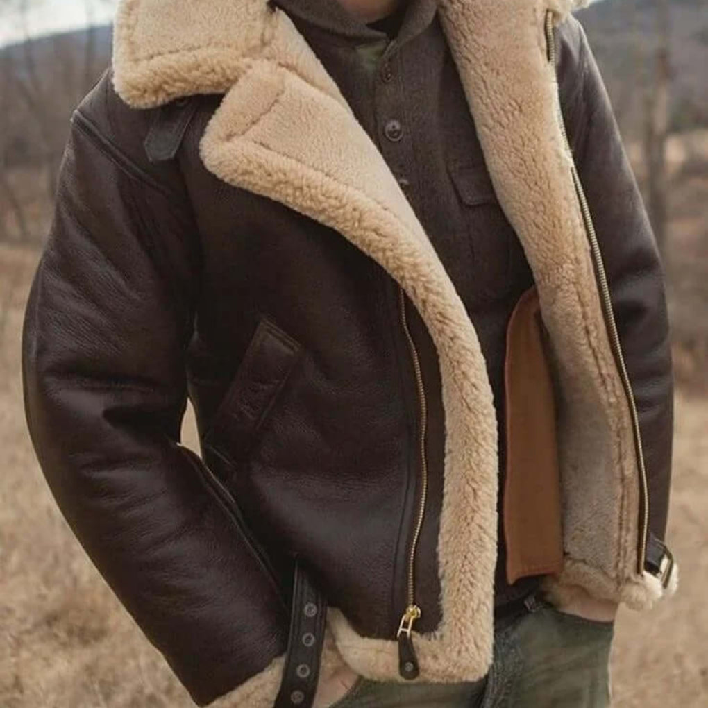 Calda giacca da aviatore da uomo per il comfort invernale