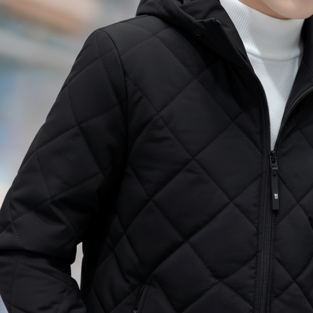 Giacca autunno-inverno calda e isolante da uomo con cappuccio