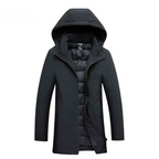 Cappotto invernale con cappuccio da uomo: caldo e resistente alle intemperie