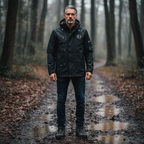 Giacca outdoor impermeabile da uomo con fodera a quadri