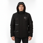 Giacca outdoor impermeabile da uomo con fodera a quadri