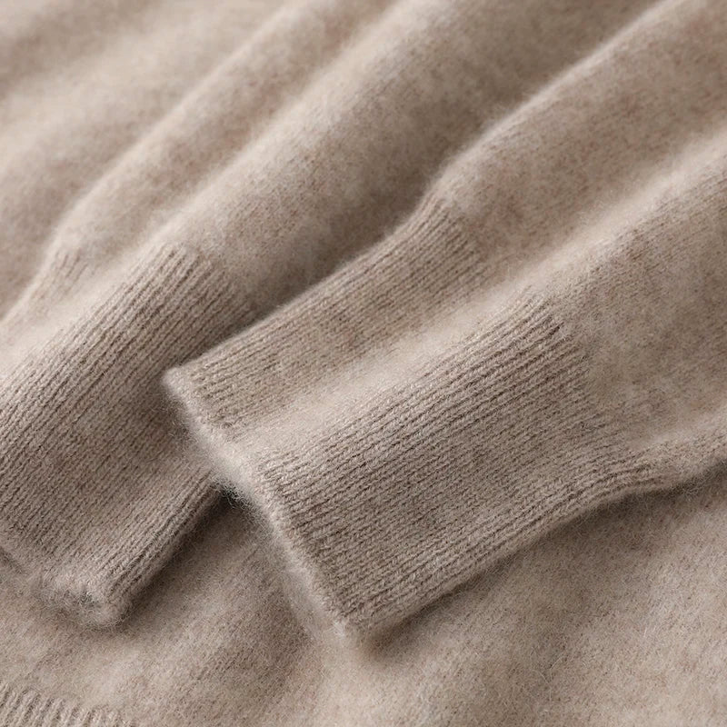Maglione da uomo in lana e cashmere, morbido e caldo pullover in maglia, lavare solo a mano