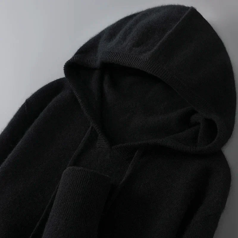Maglione da uomo in lana e cashmere, morbido e caldo pullover in maglia, lavare solo a mano