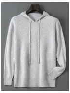 Maglione da uomo in lana e cashmere, morbido e caldo pullover in maglia, lavare solo a mano