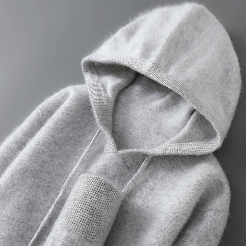 Maglione da uomo in lana e cashmere, morbido e caldo pullover in maglia, lavare solo a mano