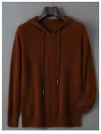 Maglione da uomo in lana e cashmere, morbido e caldo pullover in maglia, lavare solo a mano