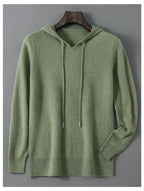 Maglione da uomo in lana e cashmere, morbido e caldo pullover in maglia, lavare solo a mano