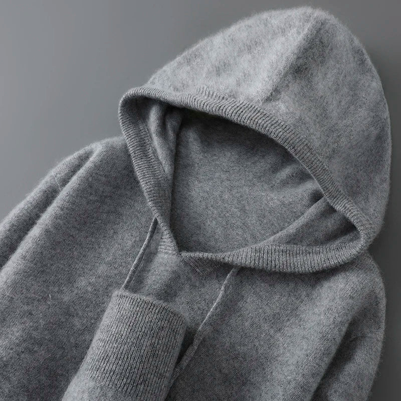 Maglione da uomo in lana e cashmere, morbido e caldo pullover in maglia, lavare solo a mano