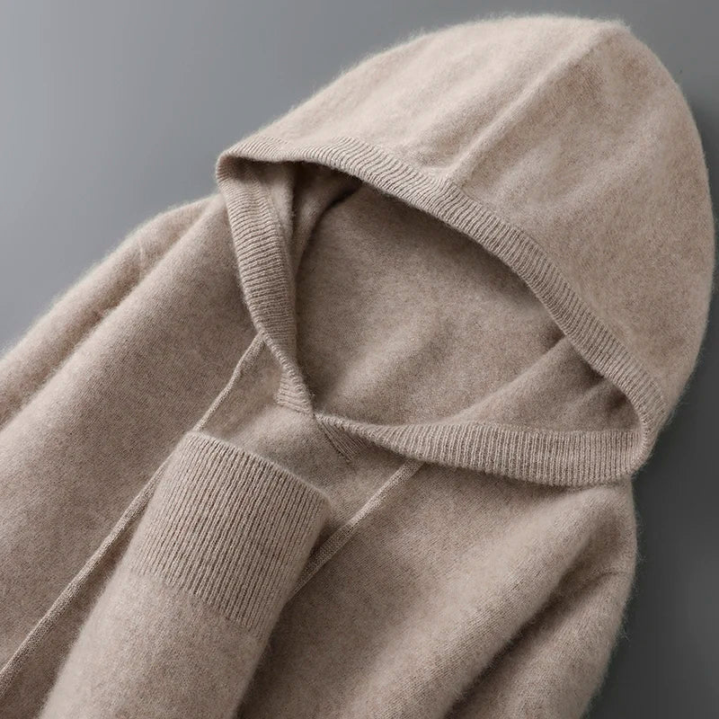 Maglione da uomo in lana e cashmere, morbido e caldo pullover in maglia, lavare solo a mano