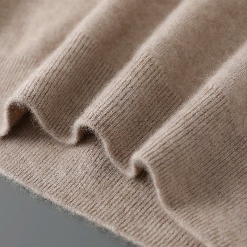 Maglione da uomo in lana e cashmere, morbido e caldo pullover in maglia, lavare solo a mano