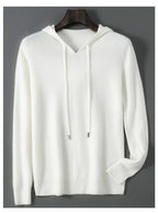 Maglione da uomo in lana e cashmere, morbido e caldo pullover in maglia, lavare solo a mano