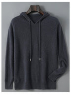 Maglione da uomo in lana e cashmere, morbido e caldo pullover in maglia, lavare solo a mano