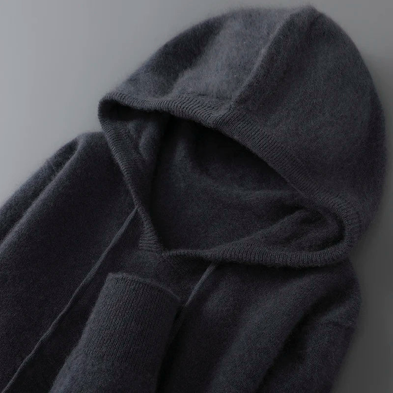 Maglione da uomo in lana e cashmere, morbido e caldo pullover in maglia, lavare solo a mano