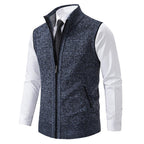 Gilet da uomo in maglia con zip: stratificazione elegante e calore