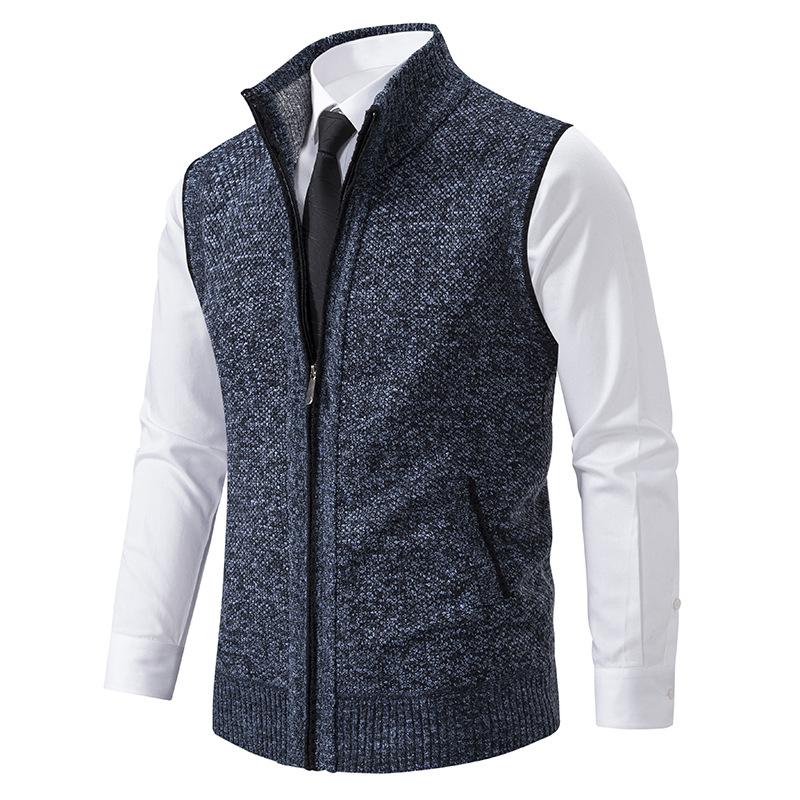 Gilet da uomo in maglia con zip: stratificazione elegante e calore