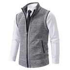 Gilet da uomo in maglia con zip: stratificazione elegante e calore
