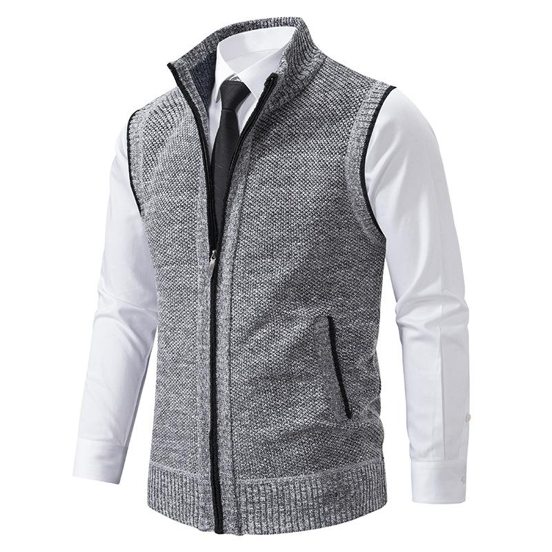 Gilet da uomo in maglia con zip: stratificazione elegante e calore