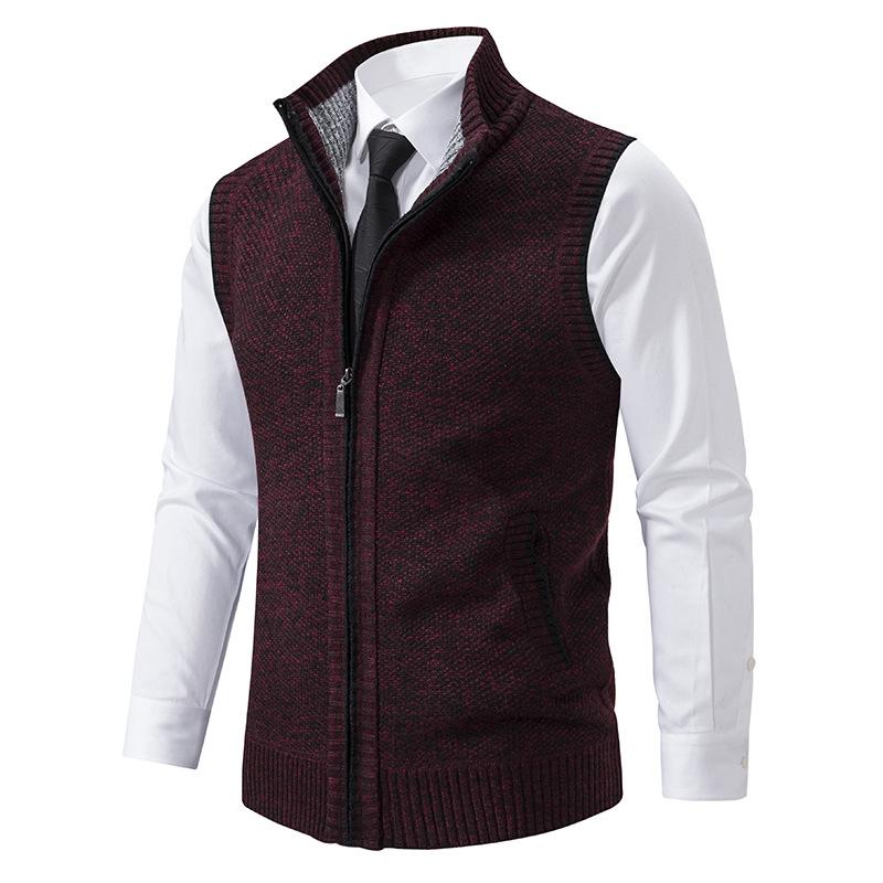 Gilet da uomo in maglia con zip: stratificazione elegante e calore