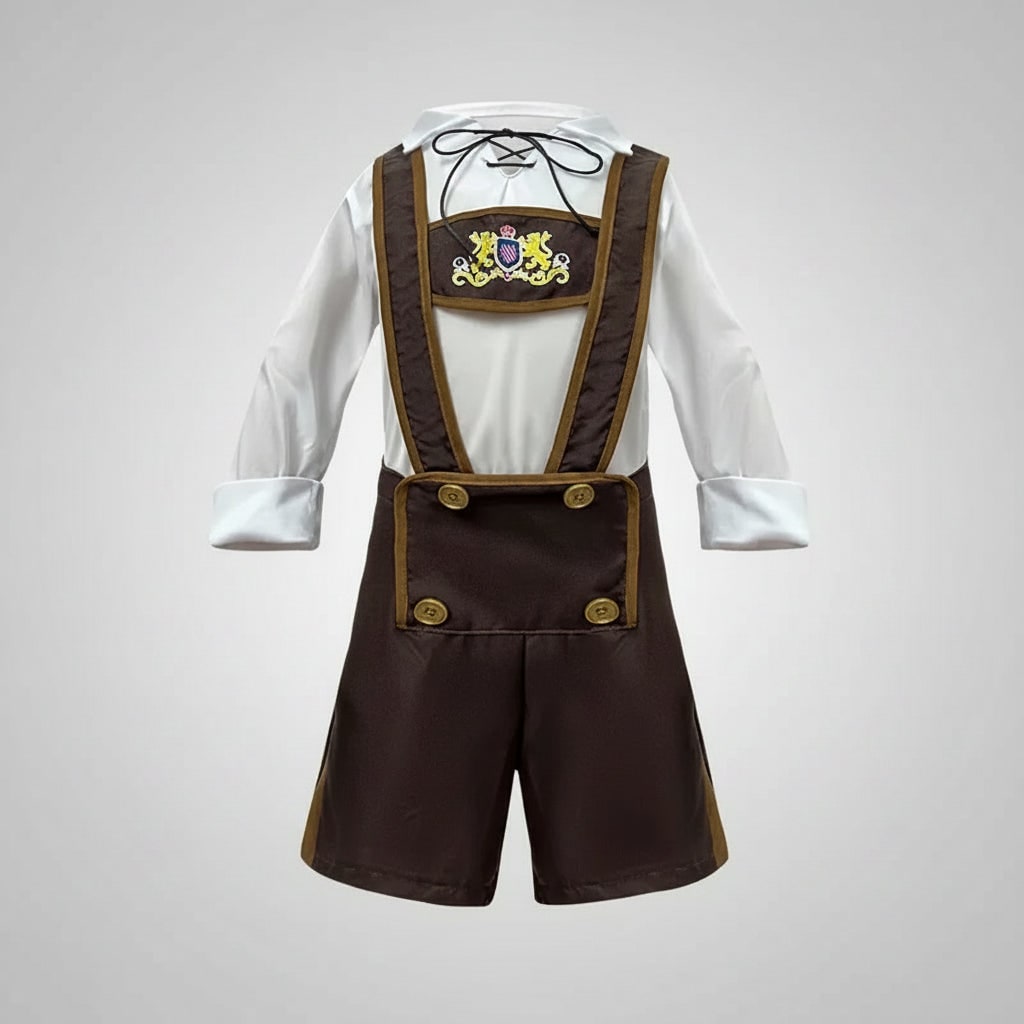 Costume da uomo per Halloween, Oktoberfest, da donna, con pantaloni in pelle e vestito Dirndl