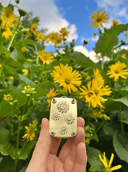 Mini Flower Press | Compattatore di fiori | Creatore di ricordi botanici | Strumento creativo portatile