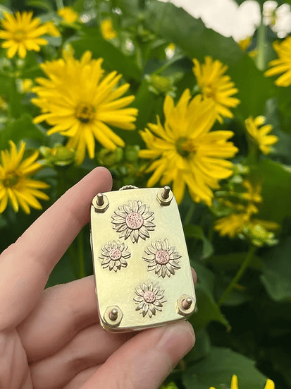 Mini Flower Press | Compattatore di fiori | Creatore di ricordi botanici | Strumento creativo portatile