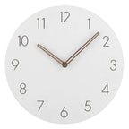 Orologio da parete minimalista scandinavo con lancette in legno e meccanismo silenzioso