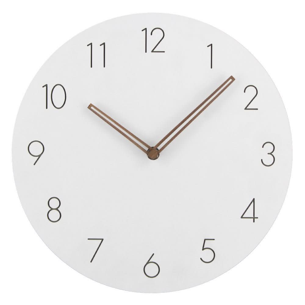 Orologio da parete minimalista scandinavo con lancette in legno e meccanismo silenzioso
