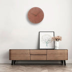 Orologio da parete minimalista scandinavo con lancette in legno e meccanismo silenzioso